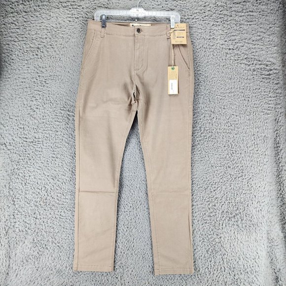 Tailor Vintage Pants Mens 34x32 Tan Stretch Mid Rise Slim Fit *NWT*